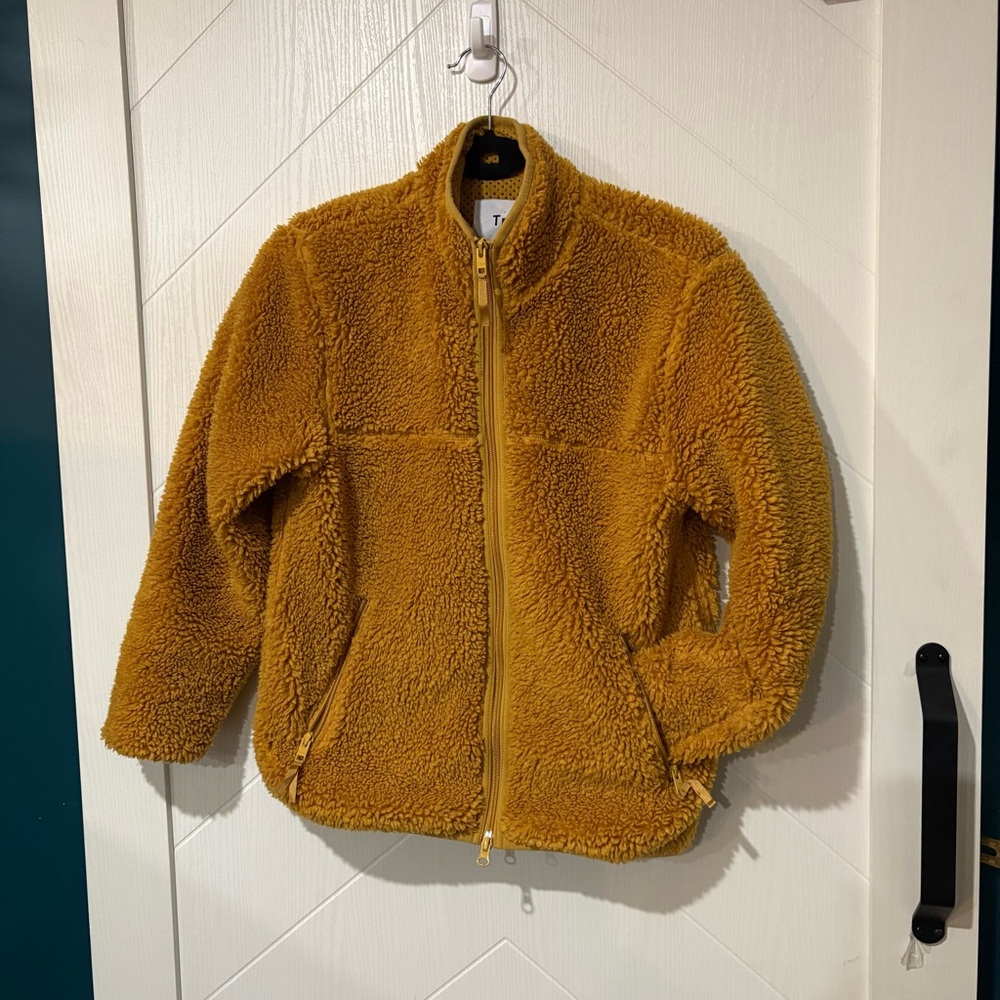 Aritiza TNA XS| Sherpa Zip Up Mustard/ Hiking/ Cozycore /Granola/ Boho - Picture 3 of 8